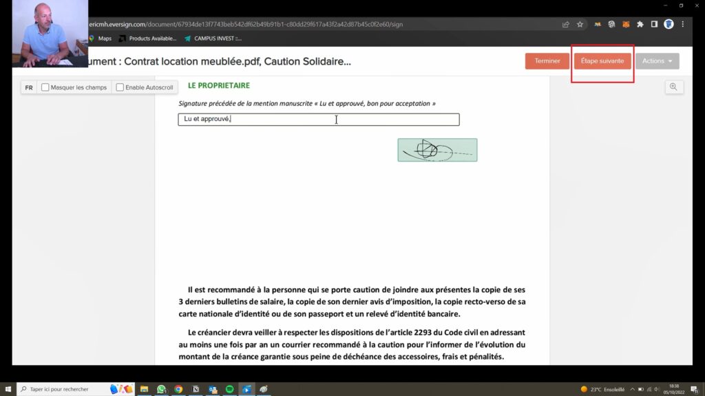 signer électroniquement avec EverSign