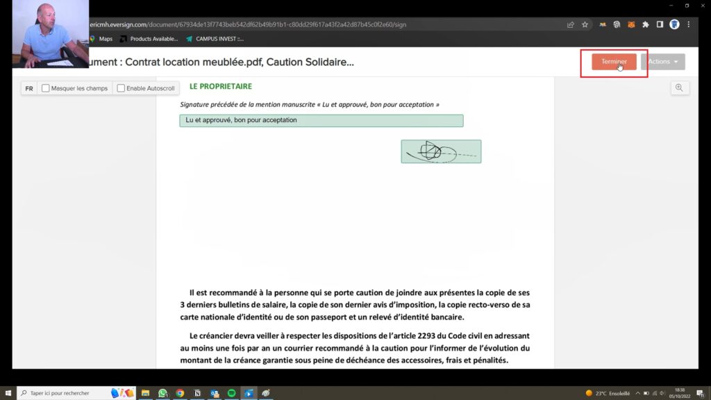 signer électroniquement avec EverSign